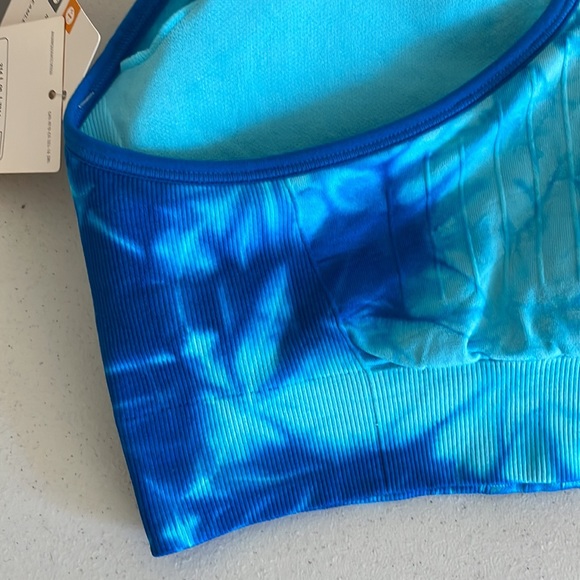 C9 Champion Blue Tie Dye Seamless Racerback Sports Bra - Picture 6 of 13